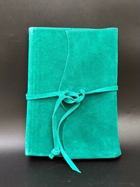 PAPYRUS Luxurious Italian Teal Green Suede Leather Journal Diary Notebook